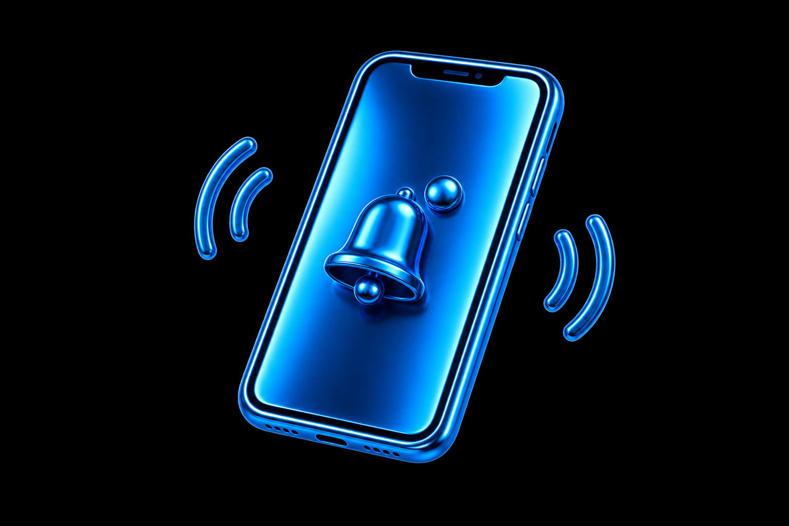 Smartphone com notificações — app LicitaPregão